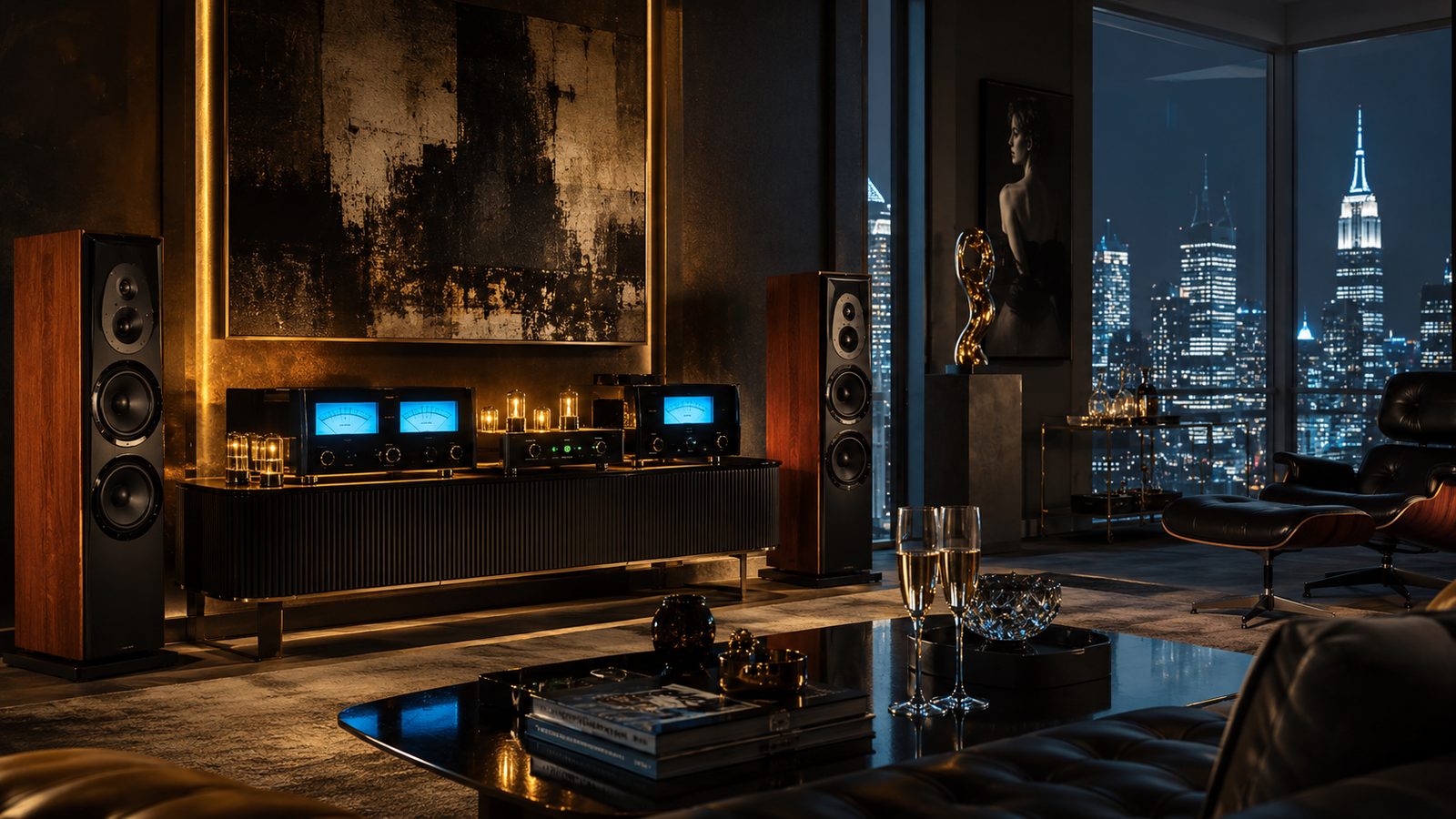 McIntosh system with Sonus Faber speakers in luxury penthouse from Inventing Anna