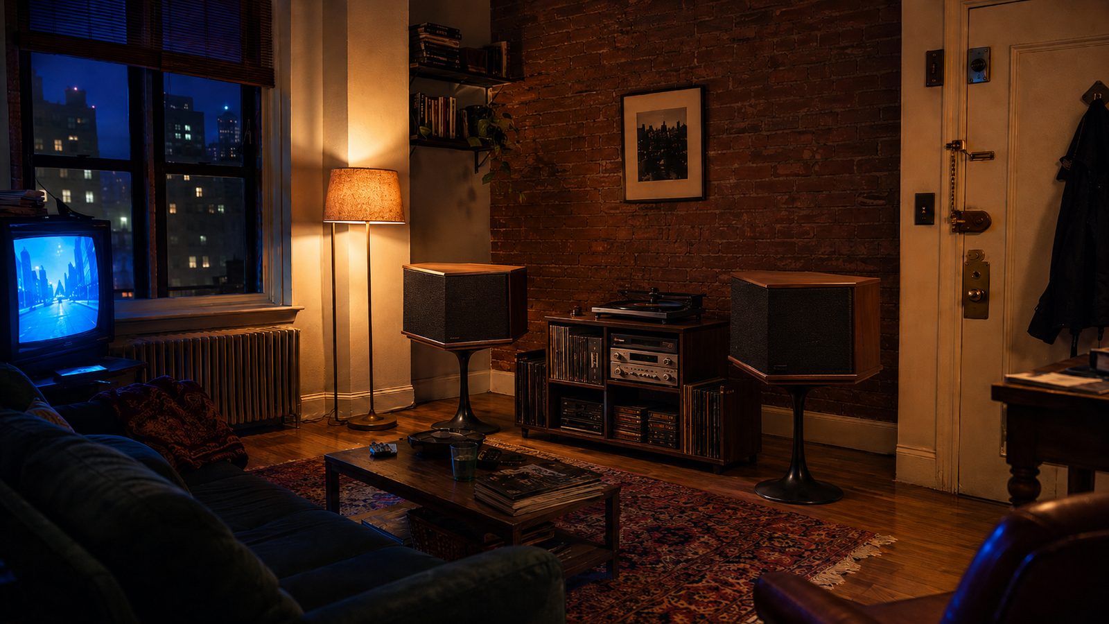Bose 901 speakers and Panasonic stereo from Seinfeld