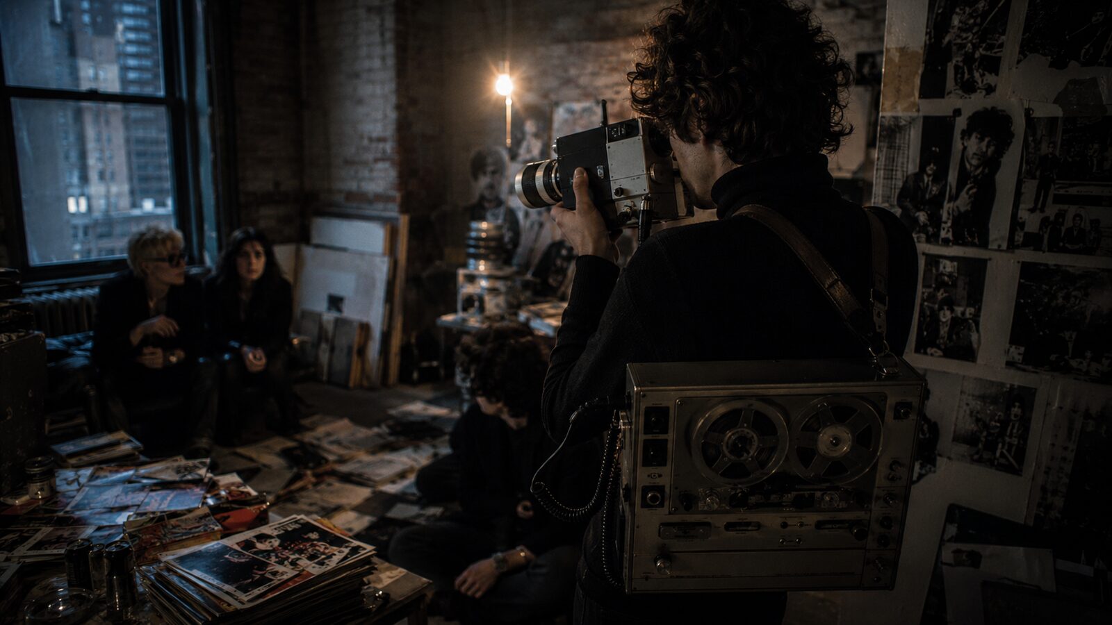 Sony Portapak portable video recorder being used in a 1970 New York loft
